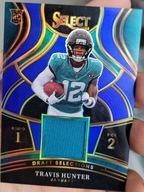 Select 2020 Travis Hunter Draft Selections Rookie Patch Card - Teal